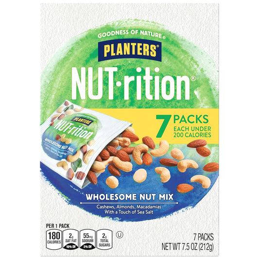 PLANTERS_NUT-rition_Wholesome_Nut_Mix,_7.5_oz_Box_(Contains_7_Individual_Pouches)_-_Cashews,_Almonds_and_Macadamias_Snack_Mix_-_No_Artificial_Flavors,_No_Artificial_Colors,_No_Preservatives_-_Kosher