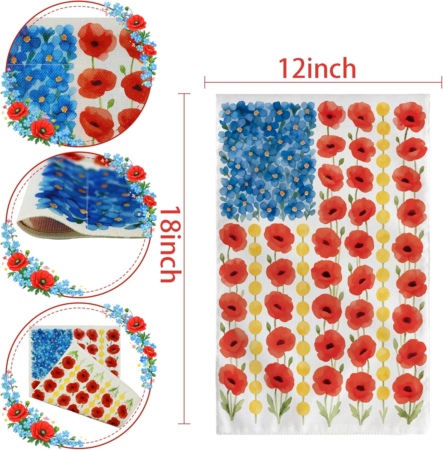 Memorial_Day_Decorations_-_Spring_Garden_Flag_for_Easter_Summer_|_12x18_Inch_Double_Sided_Patriotic_American_Flag_for_Outdoor_Outside_Yard_USA_Celebration_4th_of_July_Decor_-_250_Anniversary_USA_Merchandise