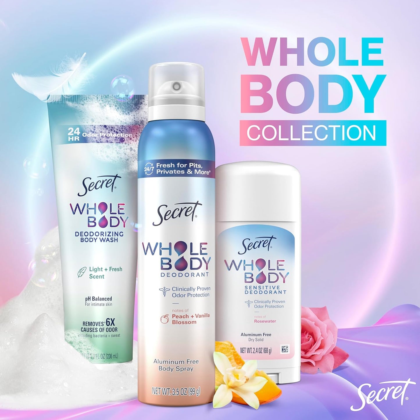 Secret_Whole_Body_Deodorant_Dry_Feel_Stick_+_Absorbs_Sweat_for_Women,_Naturally_Derived_Ingredients,_Completely_Clean_Scent,_Aluminum_Free_Deodorant_Stick,_72_HR_Odor_Protection,_2.4_oz