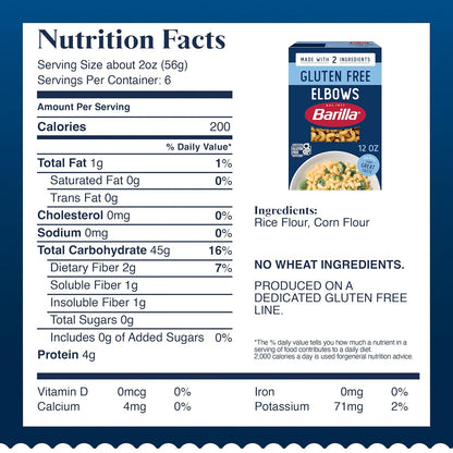BARILLA_Gluten_Free_Elbows_Pasta,_12_Ounce_-_Non-GMO_Gluten_Free_Pasta_Made_with_2_Ingredients