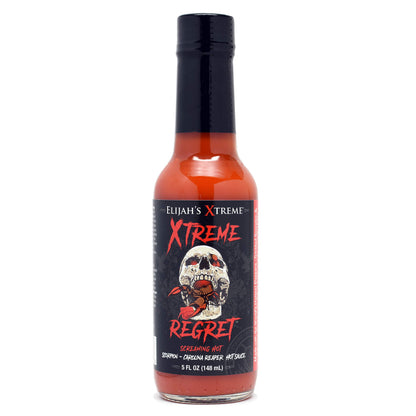 Elijah&amp;#39;s Xtreme Regret Hot Sauce - Carolina Reaper and Trinidad Scorpion - The 2 Hottest Peppers in the World for an Extreme Fiery Heat