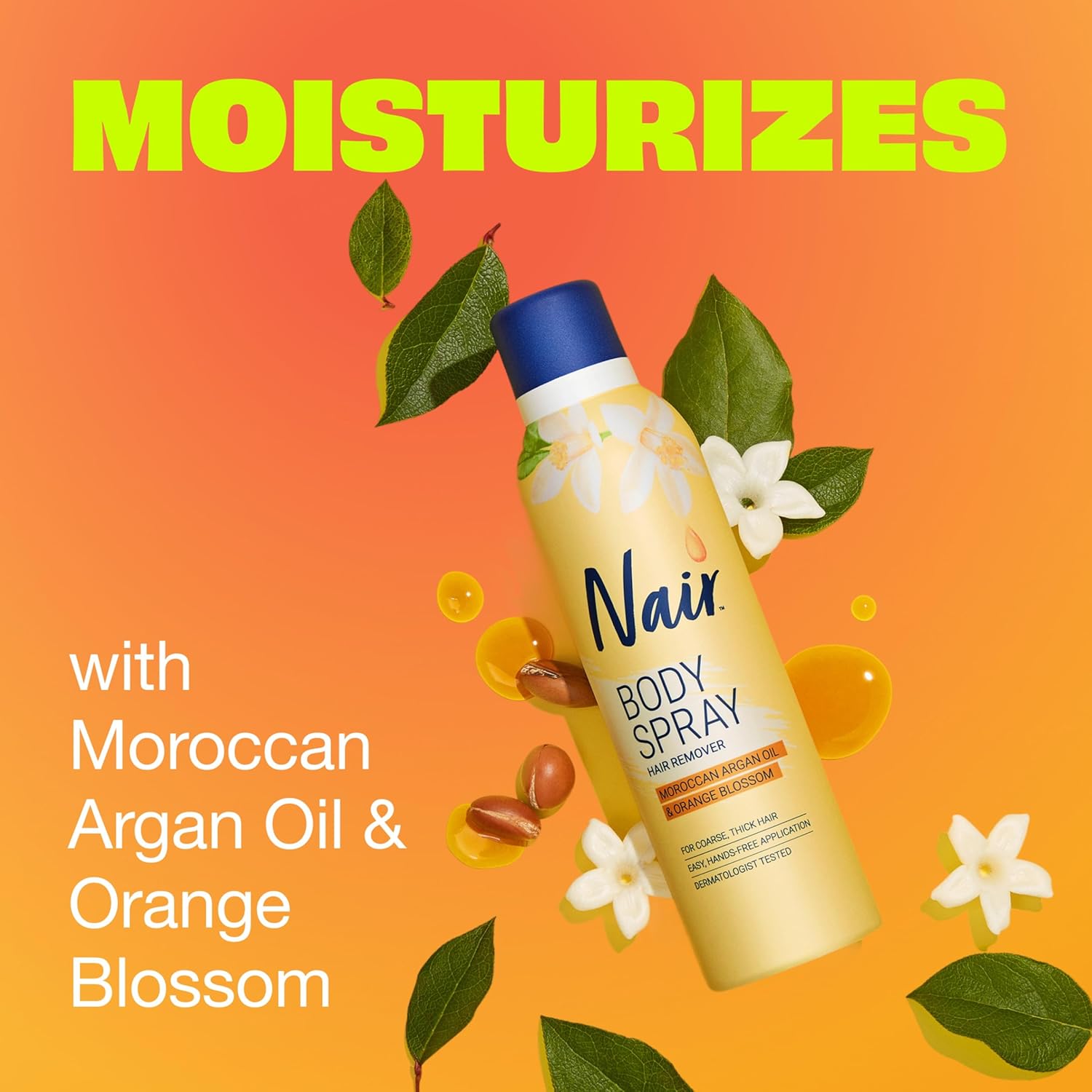 Nair_Body_Spray_Hair_Remover,_Hands-Free_Applicator_Hair_Removal_Spray_with_Moroccan_Argan_Oil_and_Orange_Blossom_for_Body,_7.5_Oz  
