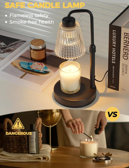 GODONLIF_Candle_Warmer_Lamp_with_Timer,_Birthday_Gifts_for_Women_Home_Decor_|_24h_Cycle_Timer_Dimmable_Wax_Melt_Warmer_with_2_Bulbs,_Fall_Decor_for_Home_Living_Room_Halloween_Decorations_Gifts_for_Mom
