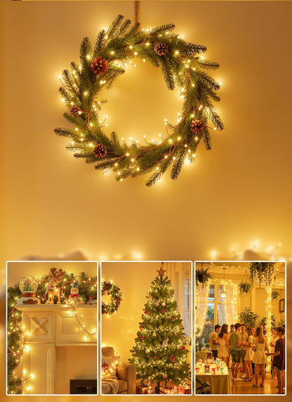Brightown_Fairy_Lights_Battery_Operated,_10Ft_120_LED_Firecracker_String_Lights,_Waterproof_Silver_Wire_Starry_Firefly_Light_for_DIY_Wreath_Weeding_Indoor_Outdoor_Christmas_Decorations