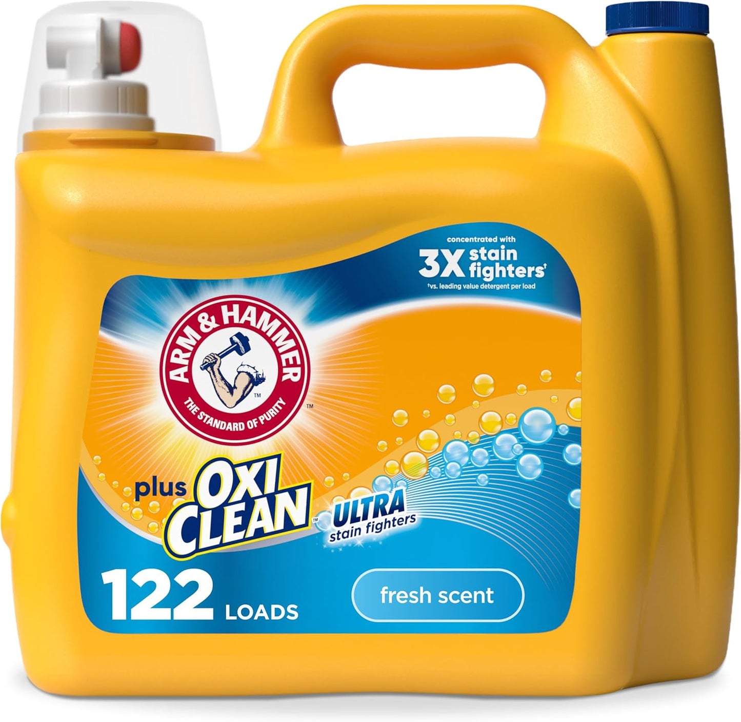 ARM_&_HAMMER_Plus_OxiClean_Ultra_Stain_Fighters_Liquid_Laundry_Detergent,_Stain_Remover_for_Clothes,_Fresh_Scent,_122_Loads,_158.6_Fl_Oz