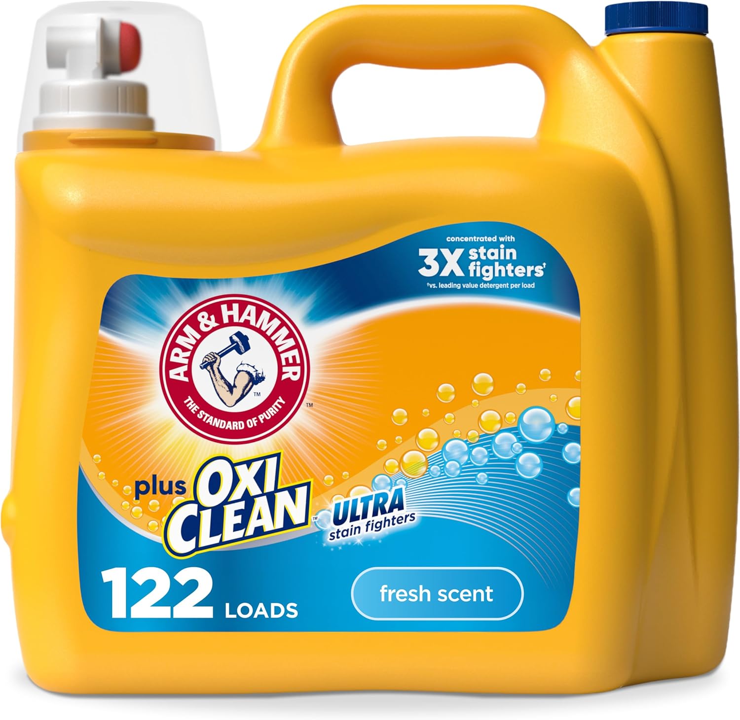 ARM_&_HAMMER_Plus_OxiClean_Ultra_Stain_Fighters_Liquid_Laundry_Detergent,_Stain_Remover_for_Clothes,_Fresh_Scent,_122_Loads,_158.6_Fl_Oz