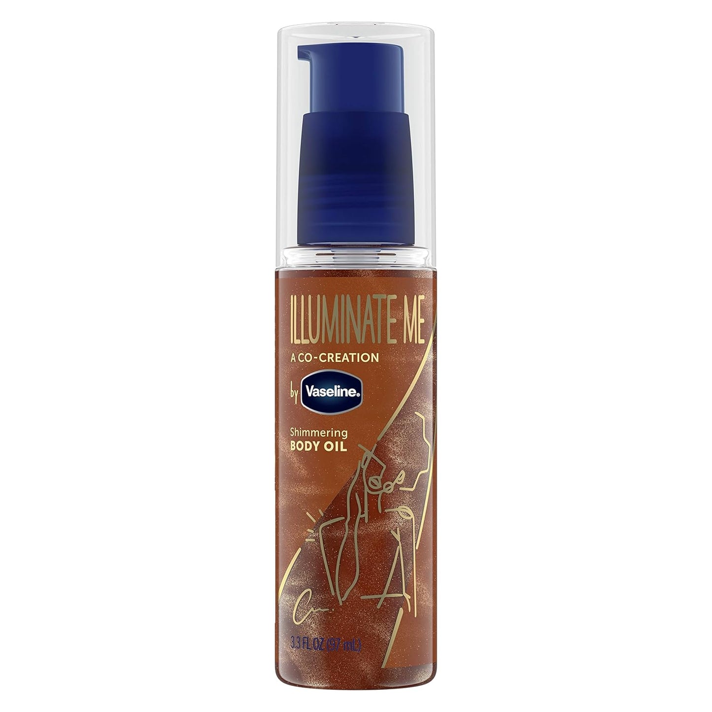 Vaseline_Illuminate_Me_Shimmering_Body_Oil_Created_for_Melanin_Rich_Skin,_Illuminates_Skin_with_Finishing_Touch_of_Shimmer_for_Glowing_Skin_3.3_oz