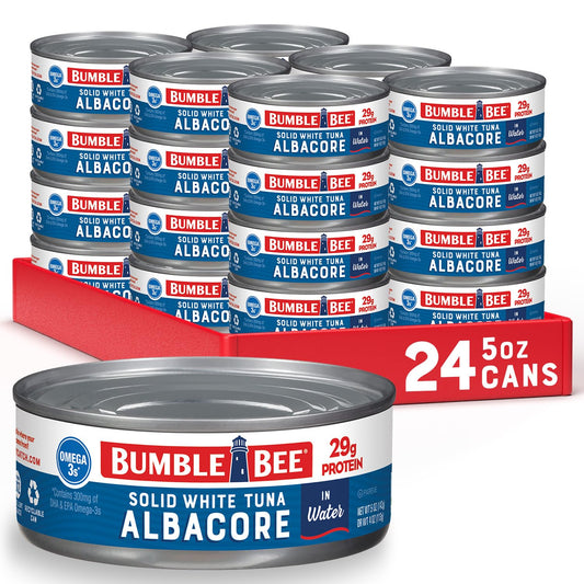 Bumble_Bee_Solid_White_Albacore_Tuna_in_Water,_5_oz_Can_(Pack_of_24)_-_Wild_Caught_Tuna_-_29g_Protein_per_Serving,_High_in_Omega-3s_-_Non-GMO_Project_Verified,_Gluten_Free,_Kosher