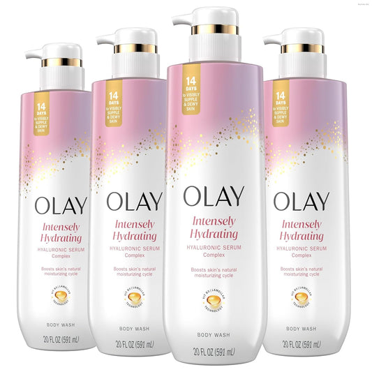 Olay_Body_Wash_for_Women,_Intensely_Hydrating,_Hyaluronic_Acid_Serum_Complex,_Renews_Moisture,_Free_of_Parabens_&_Phthalates,_Vitamin_B3_Lameller_Technology,_For_All_Skin_Types,_20_fl_oz_(Pack_of_4)