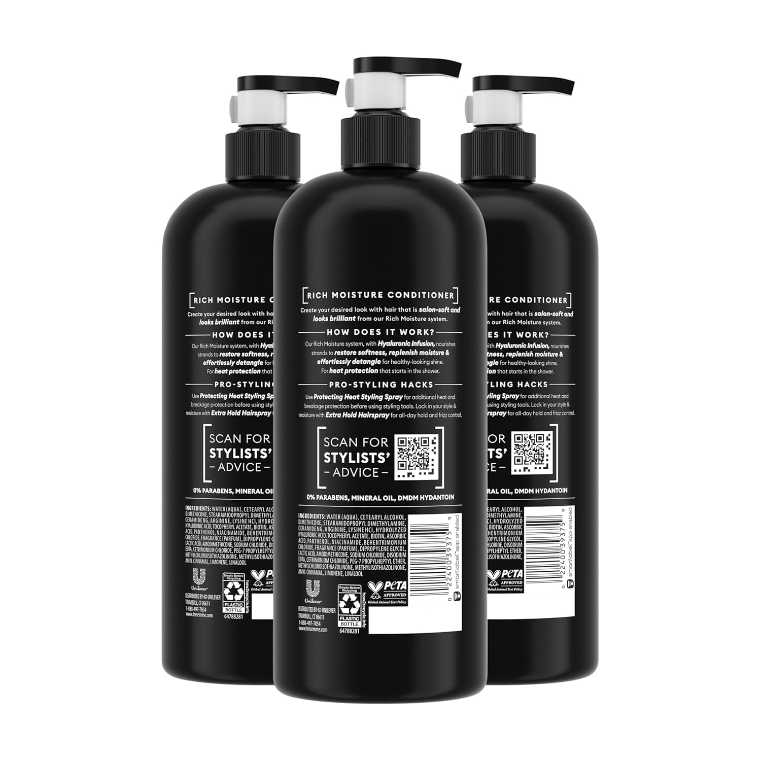 TRESemme_Moisture_Rich_Hydrating_Conditioner_3_Count_for_Dry_Hair_Formulated_With_Pro_Style_Technology_28_Fl_Oz