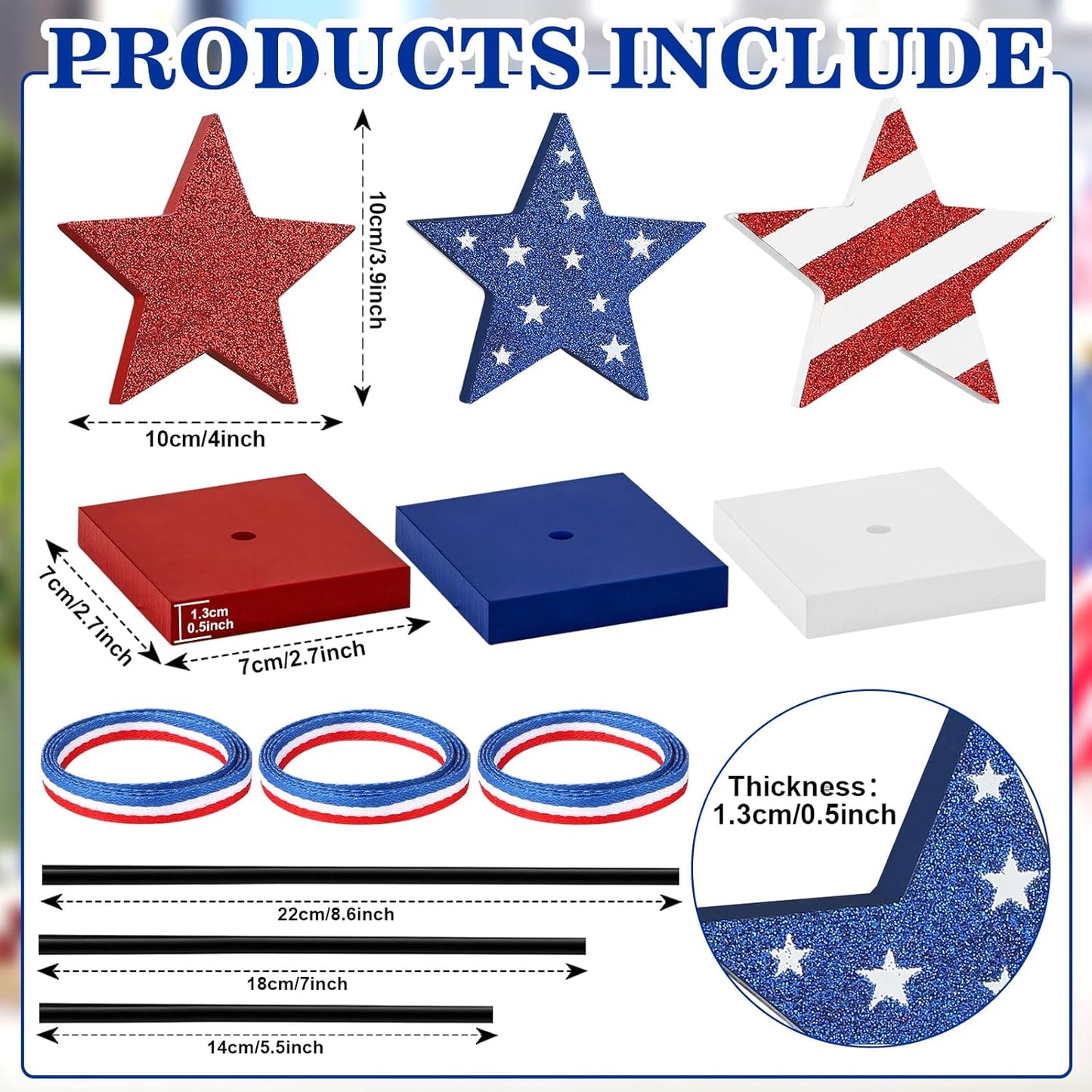 4th_of_July_Tiered_Tray_Decor_Wooden_Star_Set,_3_Pcs_Memorial_Day_Table_Decorations,_Rustic_Patriotic_Tabletop_Home_Decor,_Red_White_and_Blue_Decorations_for_Home_(Shiny)