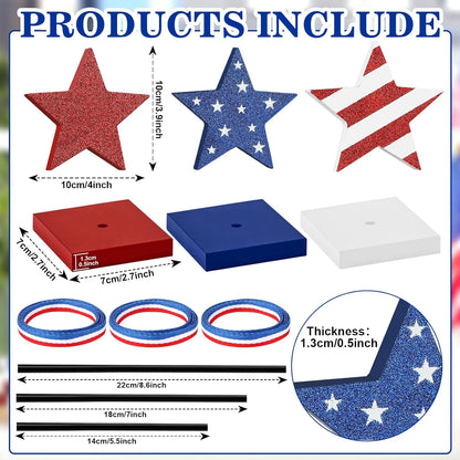 4th_of_July_Tiered_Tray_Decor_Wooden_Star_Set,_3_Pcs_Memorial_Day_Table_Decorations,_Rustic_Patriotic_Tabletop_Home_Decor,_Red_White_and_Blue_Decorations_for_Home_(Shiny)