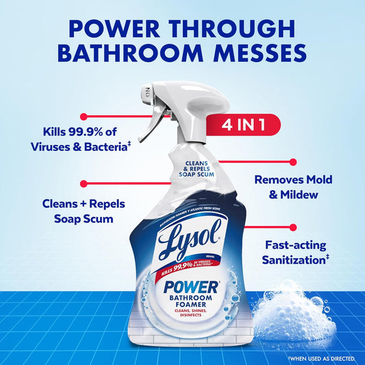 Lysol_Power_Foaming_Bathroom_Cleaner,_Multipurpose_Cleaner_for_Showers,_Bathtubs,_Sinks,_Disinfectant_Spray_Kills_99.9%_of_Germs,_Zero_Bleach_Cleaning_Spray,_32_Oz.