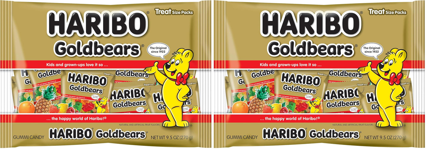HARIBO Gummi Candy, Original Goldbears, 9.5 oz. Multipack Bag (Pack of 2)