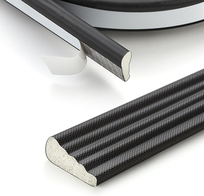 196_Inch_Self-Adhesive_Wedge_Weather_Stripping_Door_Seal_&_Window_Insulation_-_Soundproof_Gap_Filler,_Draft_Stopper_Foam_Tape_for_Door_Frame,_Black