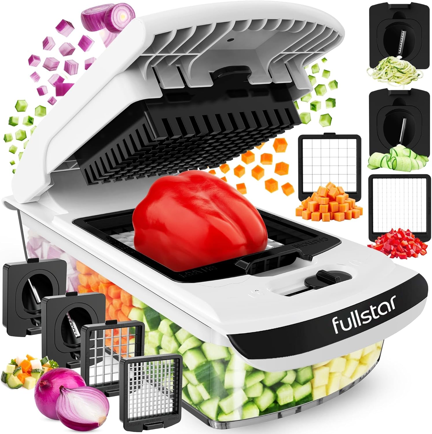 Fullstar_The_Original_Pro_Chopper_-_Vegetable_Chopper_and_Spiralizer,_Food_Chopper_with_Container,_Fruit_Slicer,_Kitchen_Gadgets_&_Gifts,_Home_Essentials_(4_in_1,_White)