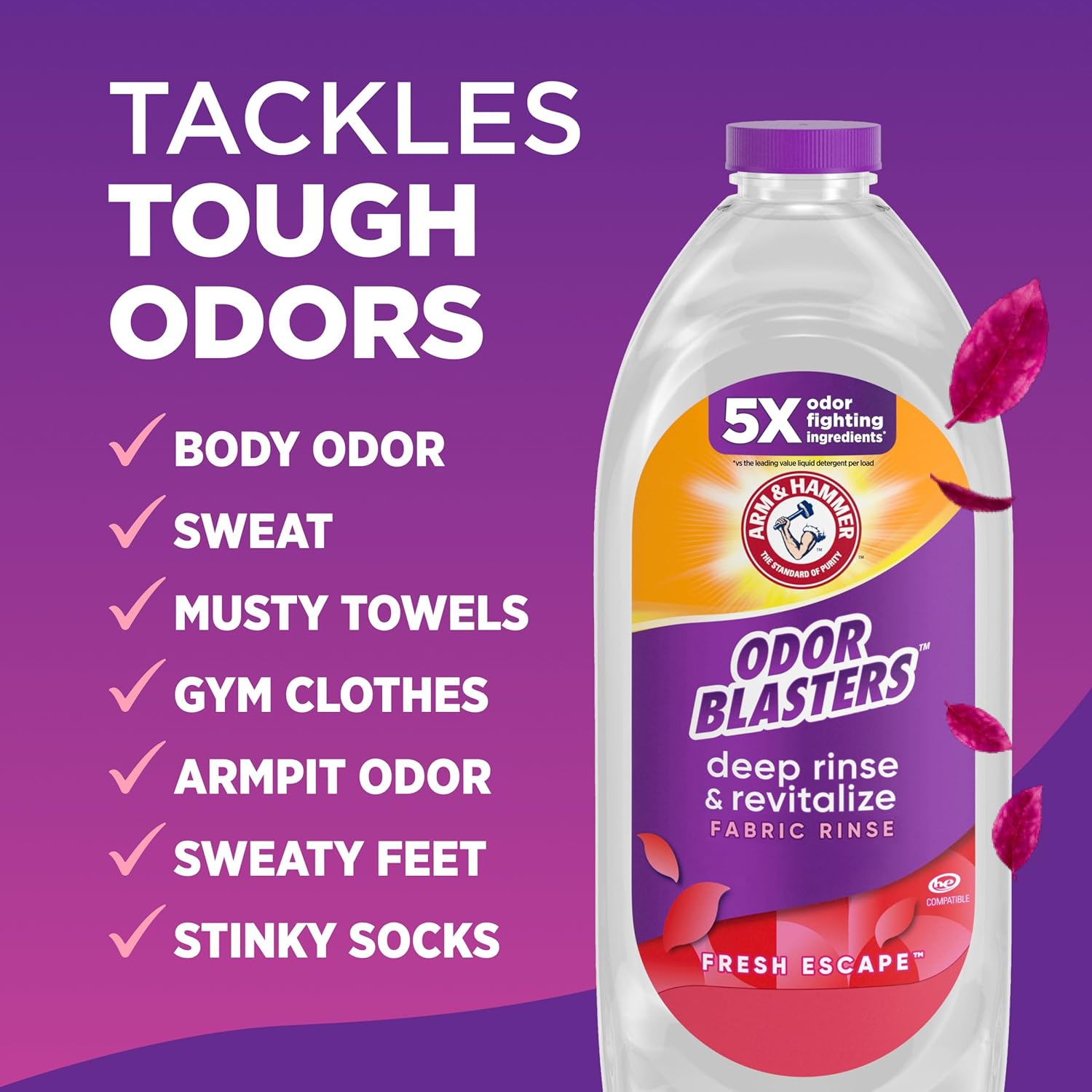ARM_&_HAMMER_Odor_Blasters_Deep_Rinse_and_Revitalize_Fabric_Rinse,_Laundry_Additive,_Eliminates_Sweat_and_Musty_Odors,_Fresh_Escape_Scent,_50_fl_oz