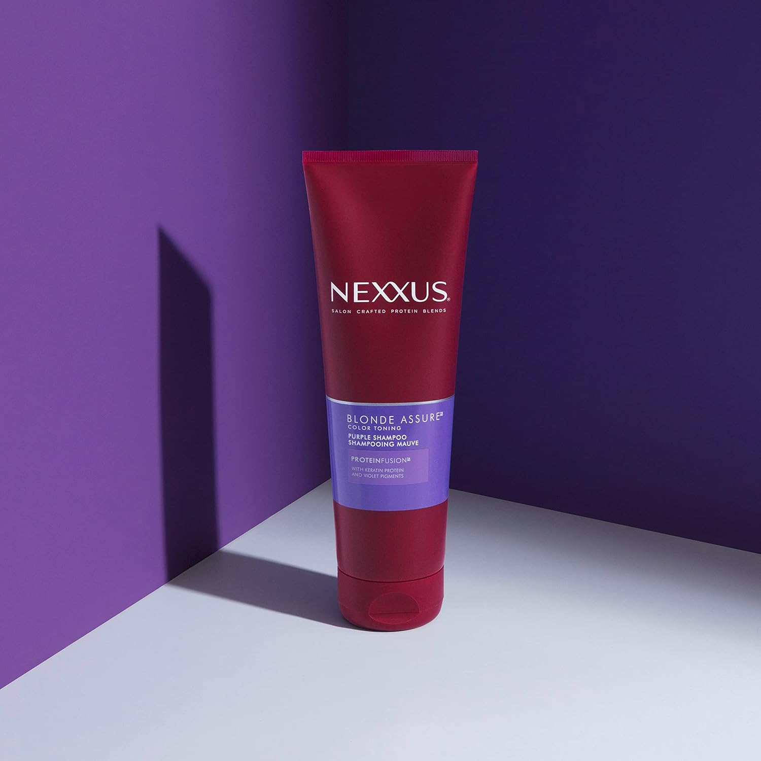 Nexxus_Blonde_Assure_Purple_Shampoo,_For_Blonde_Hair_Color_Care_Shampoo,_Keratin_Protein_8.5_oz