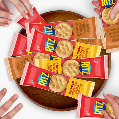 RITZ_Peanut_Butter_and_Cheese_Sandwich_Crackers_Variety_Pack,_Lunch_Snacks,_32_Snack_Packs_(6_Crackers_Per_Pack)