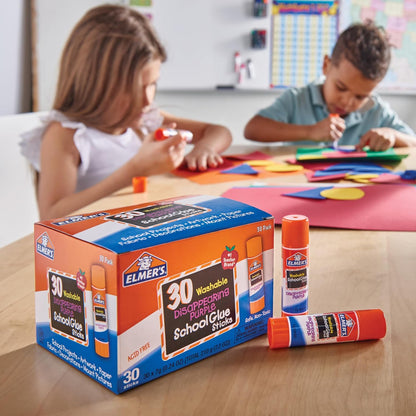 Elmer's_Disappearing_Purple_School_Glue_Sticks,_Washable,_7_Grams,_30_Count_-_Posters,_Back_to_School,_Bulk_Pack_for_Classrooms,_#1_Teacher_Brand
