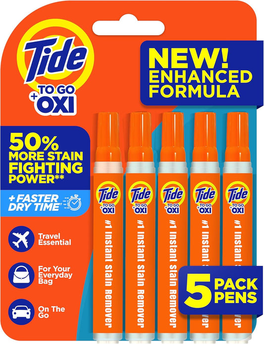 Tide_Stain_Remover_for_Clothes,_Tide_To_Go_Pen,_Instant_Stain_&_Spot_Remover_for_Clothes,_Travel_&_Pocket_Size,_5_Count_(Pack_of_1)_(Packaging_May_Vary)