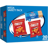 Kellogg's Cheez-It, Pop-Tarts, Pringles & Rice Krispies Treats Grab and Go Snacks Variety Pack, 16.55oz Box (20 Count)