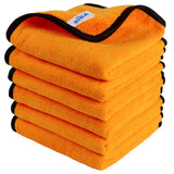 MR.SIGA Professional Premium Microfiber Towels for Cars, Dual-Sided Car Washing and Detailing Towels, Gold, 15.7 x 23.6 inch