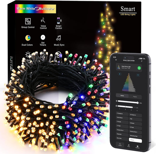 ODEETRONIC_Smart_Christmas_Tree_Lights,_98_ft_300_LED_Color_Changing_Christmas_Lights,_Warm_White_&_Multicolor_Mini_String_Light,_Music_Xmas_Fairy_Light_for_Indoor_Outdoor_Decor,_APP/Voice_Control
