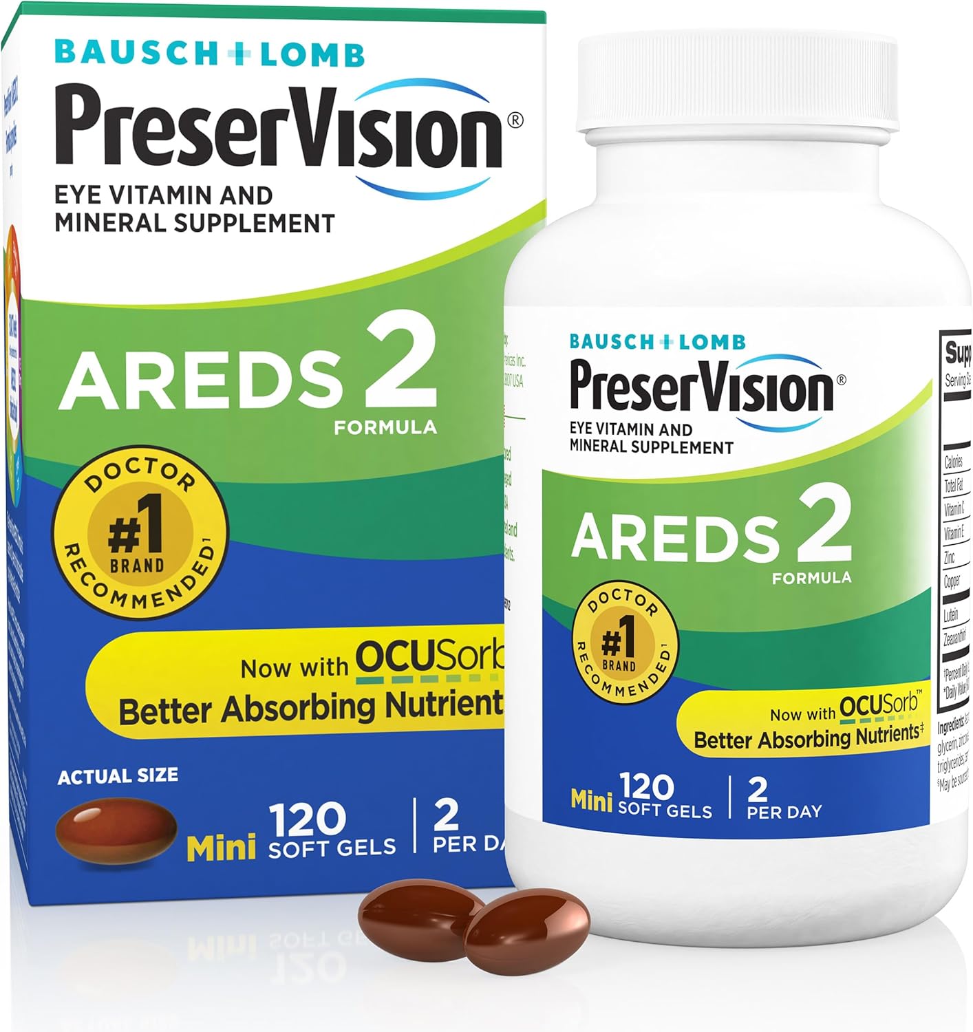 PreserVision_AREDS_2_Eye_Vitamins,_#1_Eye_Doctor_Recommended_Brand,_Lutein_and_Zeaxanthin_Supplement_with_Vitamin_C,_Vitamin_E,_Zinc,_and_Copper,_120_Softgels_(Minigels)