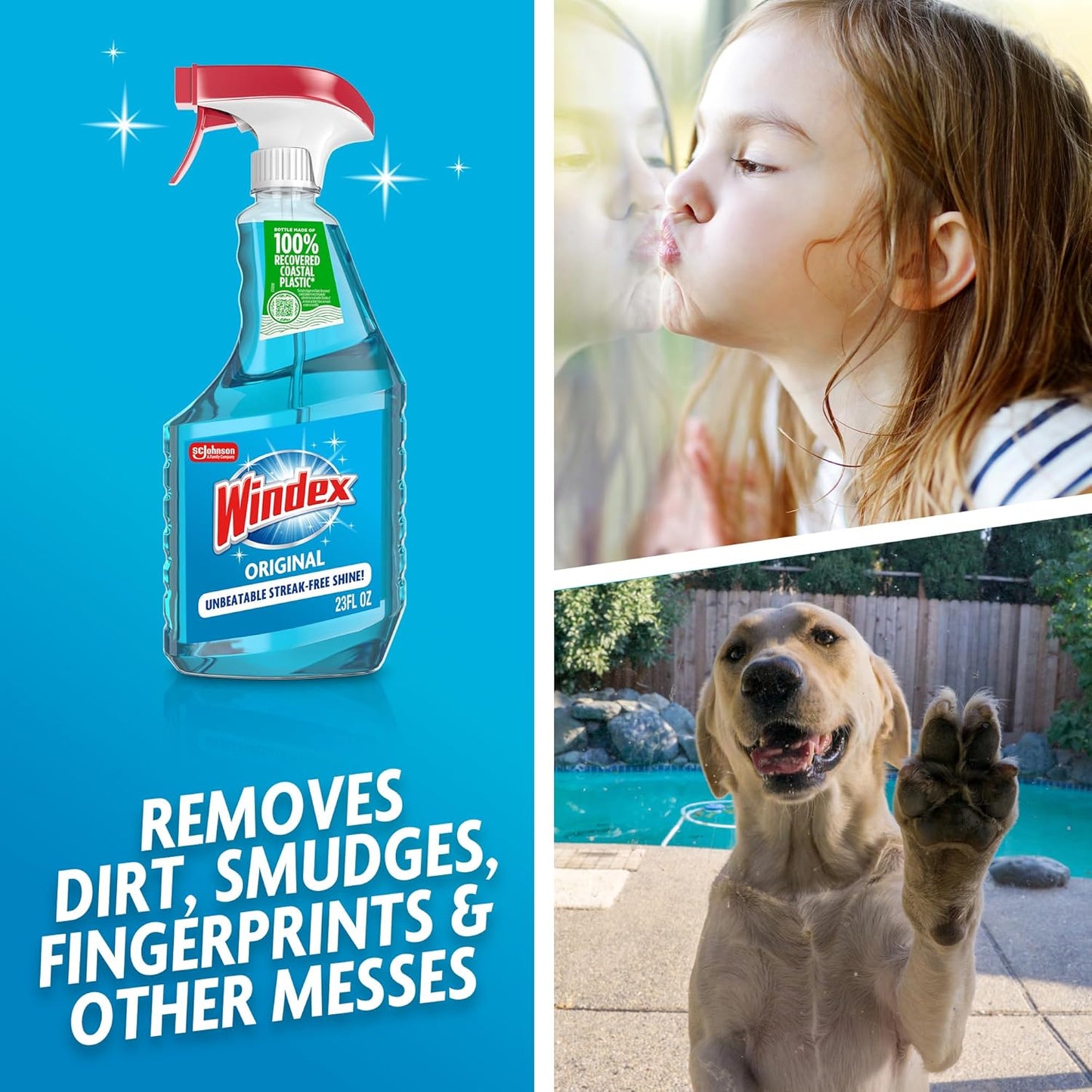 Windex_Glass_and_Window_Cleaner_Spray_Bottle,_Packaging_Designed_to_Prevent_Leakage_and_Breaking,_Surface_Cleaning_Spray,_Original_Blue_Scent,_23_Fl_Oz