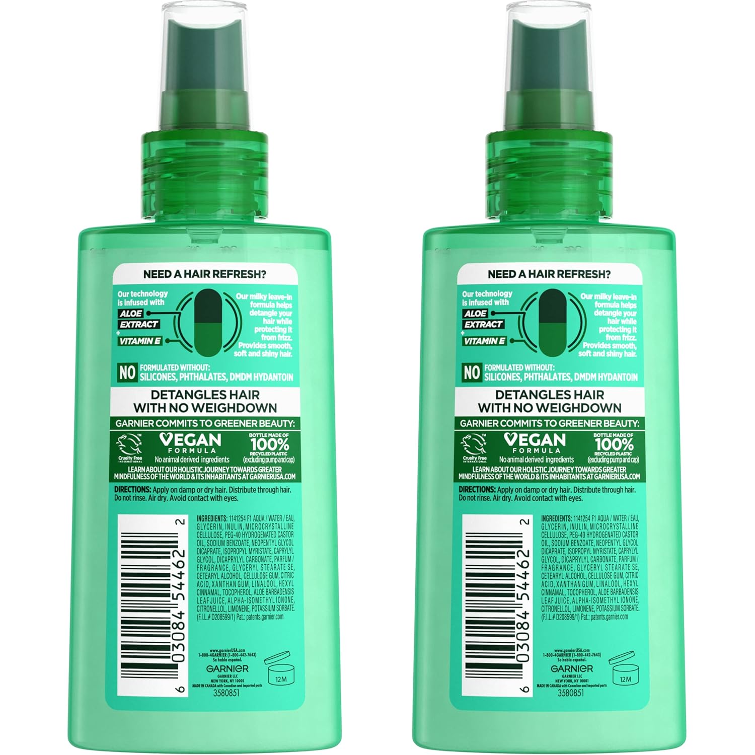 Garnier_Fructis_Pure_Clean_Detangler_+_Air_Dry_Spray,_5.0_Fl_Oz,_2_Count_(Packaging_May_Vary)