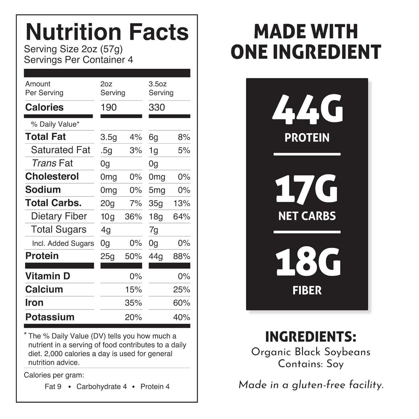 The_Only_Bean_-_Organic_Black_Bean_Fettuccine_Pasta_-_High_Protein,_Keto_Friendly,_Gluten-Free,_Vegan,_Non-GMO,_Kosher,_Low_Carb,_Plant-Based_Bean_Noodles_-_8_oz_(1_Pack)