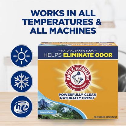 ARM_&_HAMMER_Powder_Laundry_Detergent,_Alpine_Clean,_9.56_lb,_155_Loads