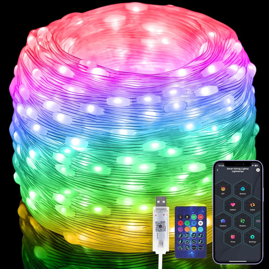 Fairy_Lights_66FT/20M,_[APP_&_Remote_Control]_200_LEDs_RGB_Smart_IC_Multicolor_String_Lights_Indoor,_Music/Voice_Sync_Color_Changing,_IP65_Waterproof_String_Lights_for_Bedroom,_Party,_DIY