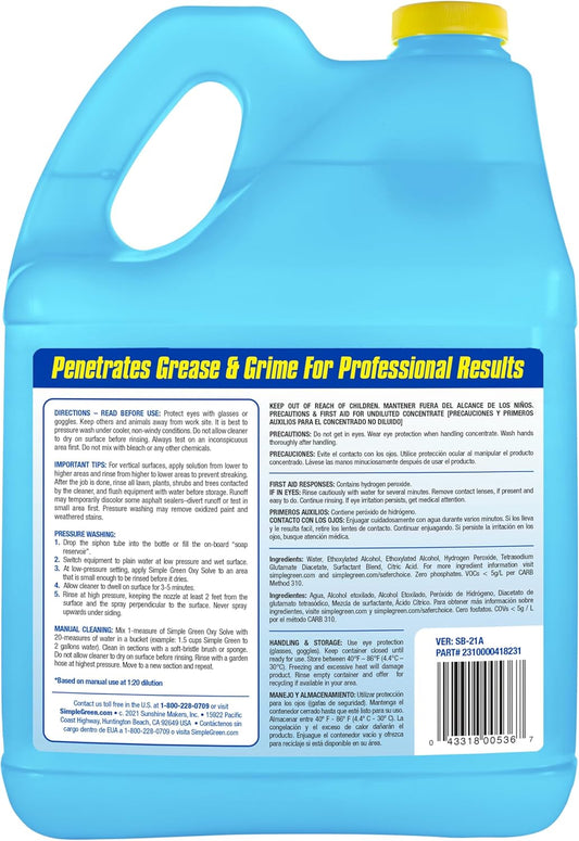Simple_Green_Oxy_Solve_Deck_and_Fence_Pressure_Washer_Cleaner,_Colorless_to_Pale_Straw,_Unscented,_128_Fl_Oz_(Packaging_May_Vary)
