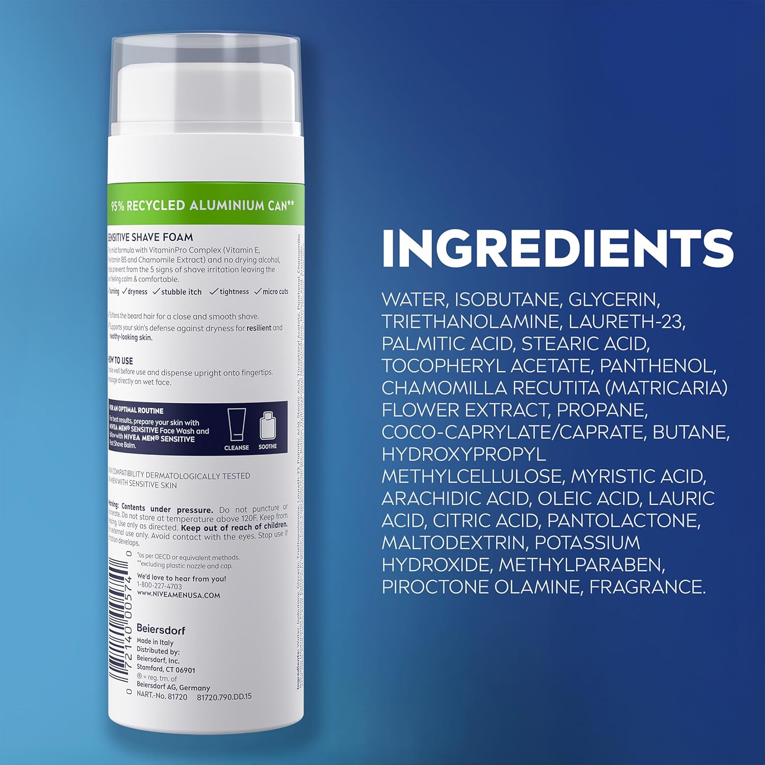 NIVEA_MEN_Sensitive_Shave_Foam_with_Vitamin_E,_Soothing_Chamomile_and_Witch_Hazel_Extracts,_6_Pack_of_7_Oz_Cans