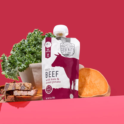 Serenity_Kids_6+_Months_Baby_Food_Pouches_Puree_Made_With_Ethically_Sourced_Meats_&_Organic_Veggies_|_3.5_Ounce_BPA-Free_Pouch_|_Grass_Fed_Beef,_Kale,_Sweet_Potato_|_1_Count