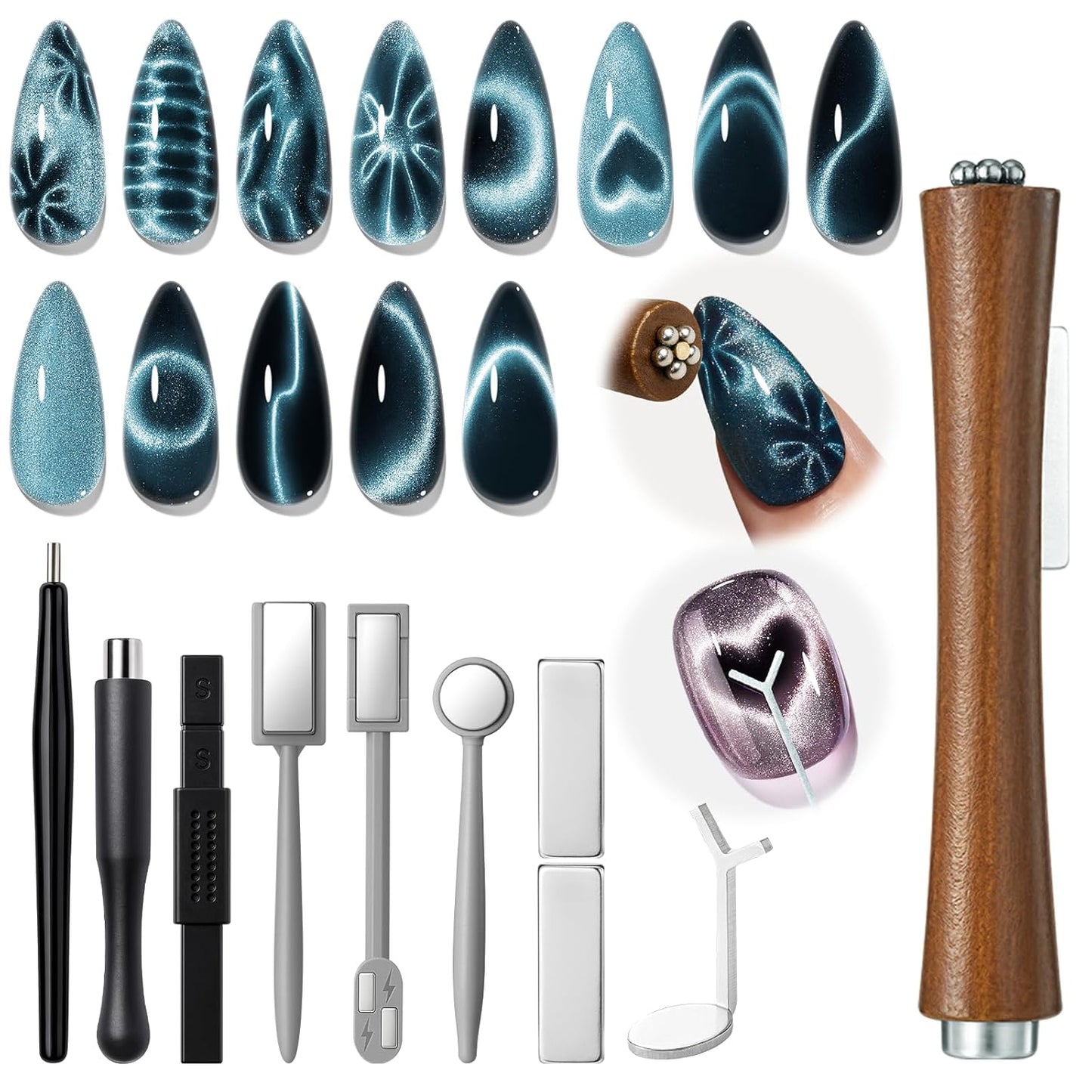 modelones_Cat_Eye_Magnet_Set,_Heart_French_Cateye_Gel_Polish_Nail_Tools_Kit_Dual-Head_3_IN_One_Magnets_Pen_Heart_Round_Square_Flower_Glassy_Moon_Multi_Effect_Nail_Art_Designs_Home_DIY_Salon_Use