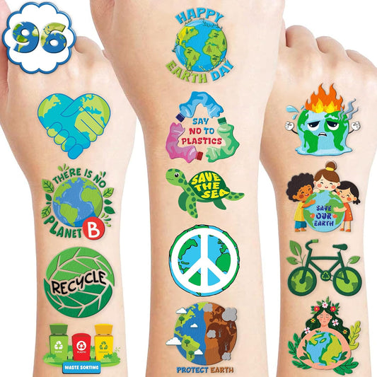 120_PCS_Earth_Day_Environment_Pre-Cut_Temporary_Tattoos_for_Kids_|_Super_Cute_Themed_Birthday_Party_Favors,_Supplies,_Decorations,_Fake_Tattoo_Stickers,_School_Rewards_Prizes_&_Gifts_Boys_&_Girls