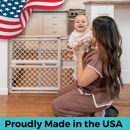 Toddleroo_by_North_States_-_Supergate_Ergo_Baby_Gate:_Plastic_Baby_Gate_for_Stairs_&_Doorways_-_Adjustable_Indoor_Safety_Gate_-_Made_in_USA_-_26_to_42_Inches_Wide_-_26_Inches_Tall_-_Sand