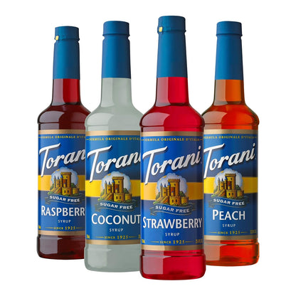 Torani_Sugar_Free_Flavored_Drink_Syrup_Soda_Flavors_Variety_Pack,_Raspberry,_Coconut,_Strawberry_&_Peach,_25.4_fl_oz,_(Set_of_4)
