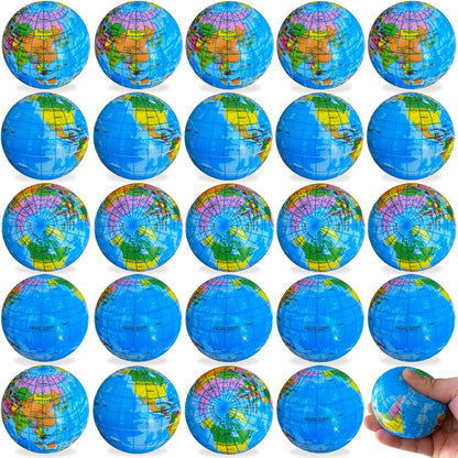 Globe_Squeeze_Balls,2.5_inch_Earth_Stress_Relief_Balls,Soft_Foam_Stress_Ball_Toy_for_Finger_Exercise,School_or_Office_Party_Favors,24_Pcs