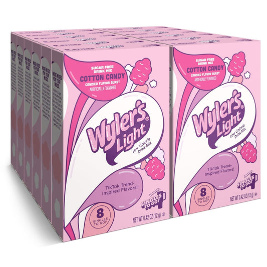 Wyler's_Light_Singles_To_Go_Powder_Packets,_Water_Drink_Mix,_Watertok_Cotton_Candy,_96_Servings,_8_Count_x_Pack_of_12