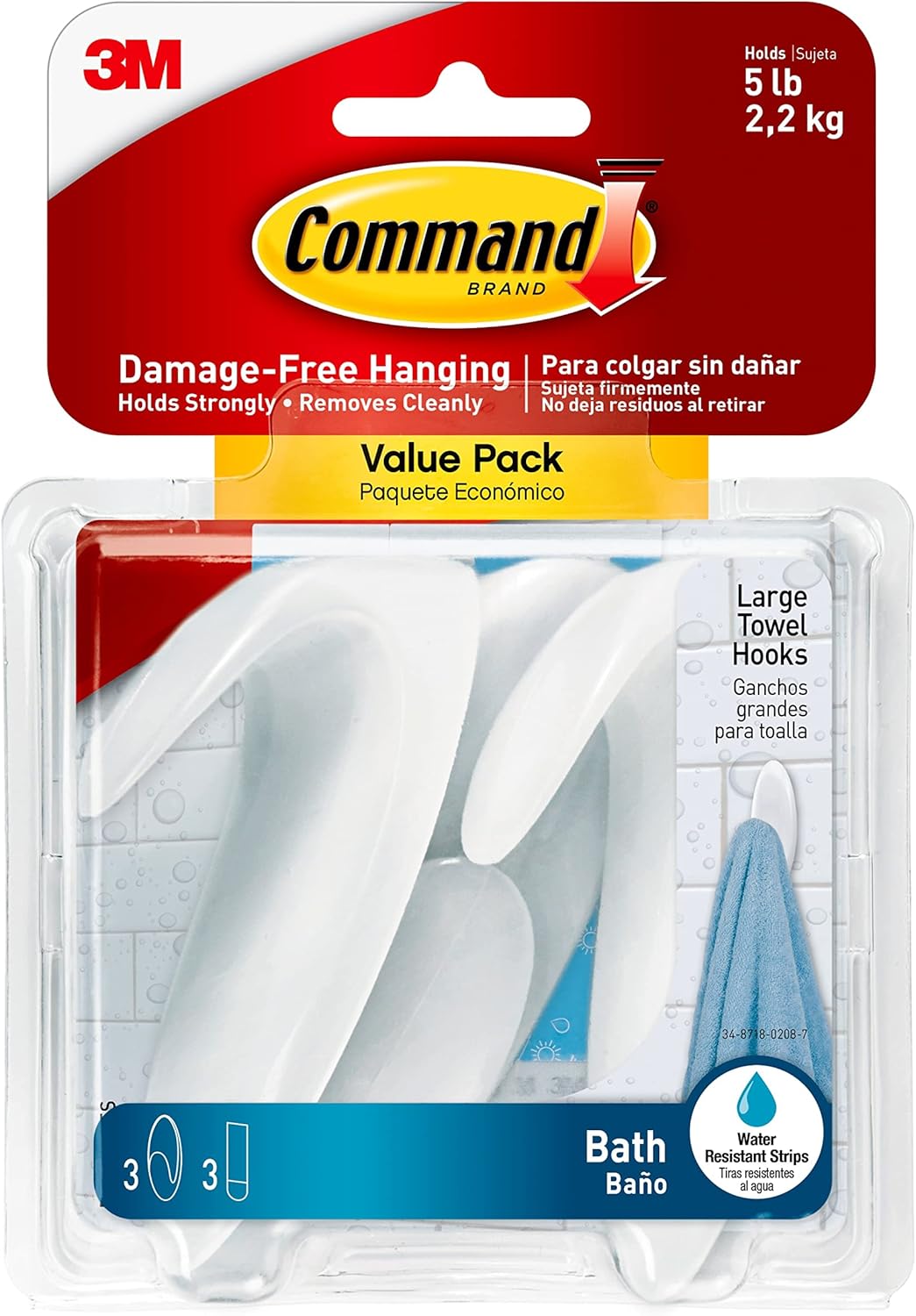 Command_Bath_Large_Towel_Hook_Value_Pack,_Clear_Frosted,_3-Large_Hooks,_3-Water-Resistant_Strips,_Organize_Damage-Free