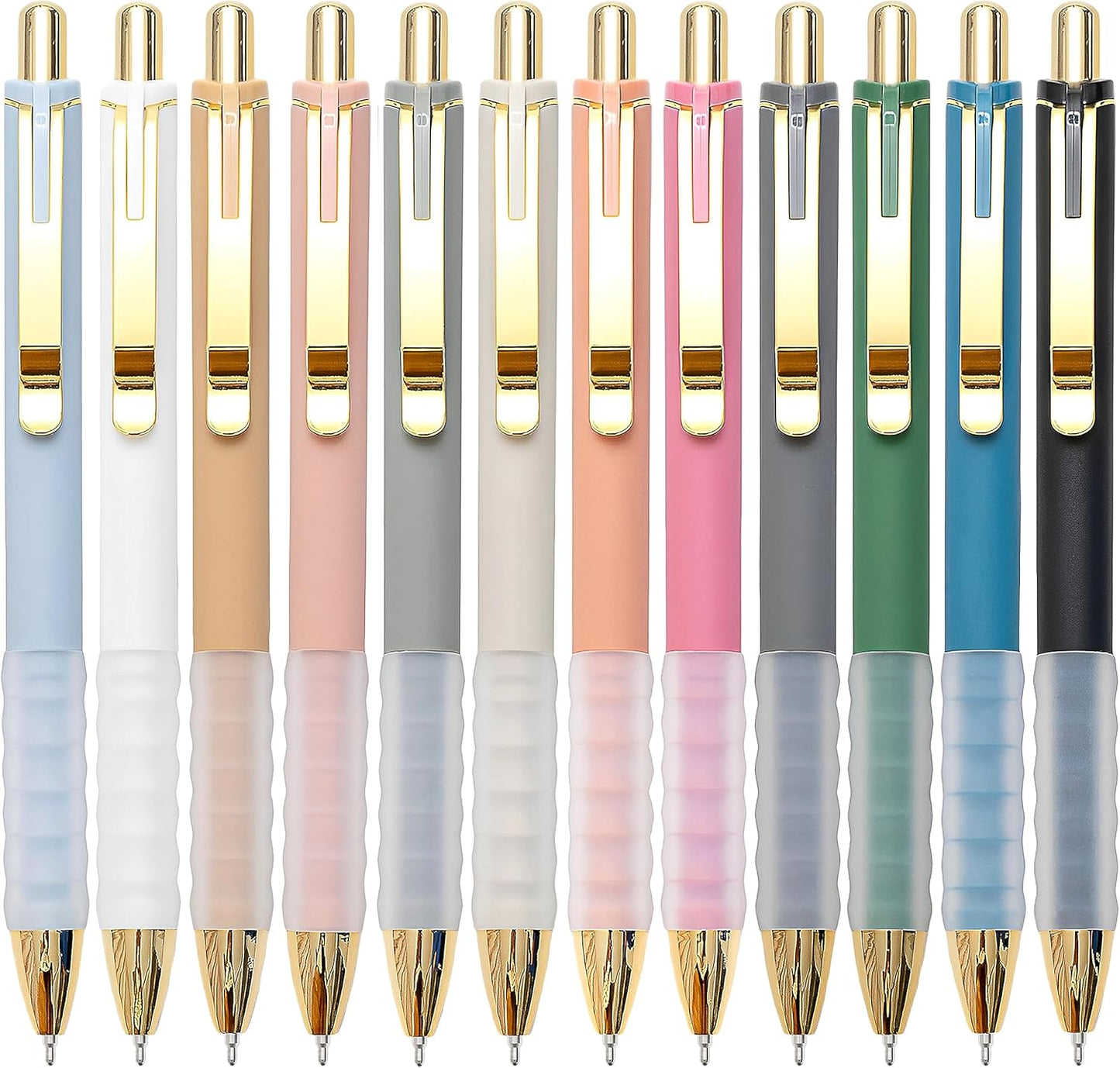 Linbsunne_Ballpoint_Pens_Black_Medium_Point_1mm_Pen_with_Super_Soft_Grip_Ball_Point_Pen_for_Men_Women_Retractable_Pens_(gold-12_pcs)