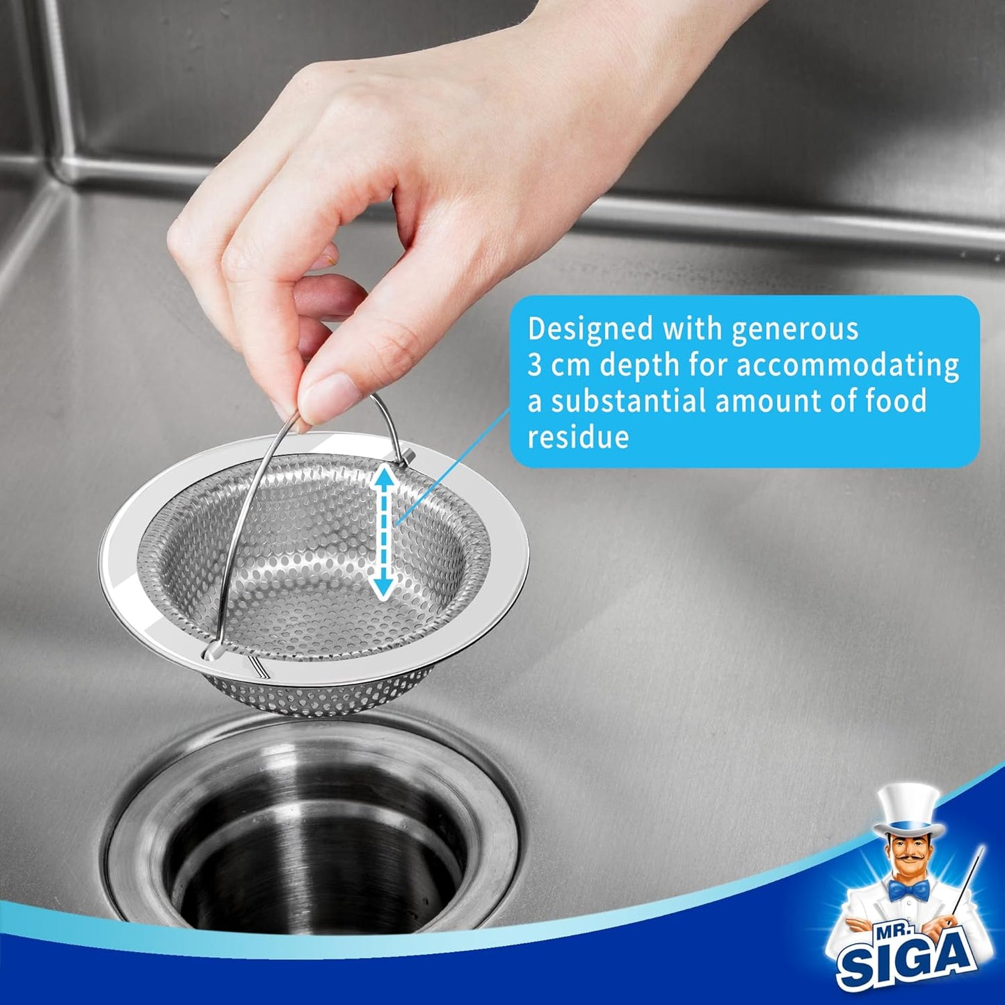 MR.SIGA_Kitchen_Sink_Strainer,_Stainless_Steel_Sink_Drain_Strainer,_Dishwasher_Safe,_2_Pack