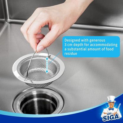 MR.SIGA_Kitchen_Sink_Strainer,_Stainless_Steel_Sink_Drain_Strainer,_Dishwasher_Safe,_2_Pack