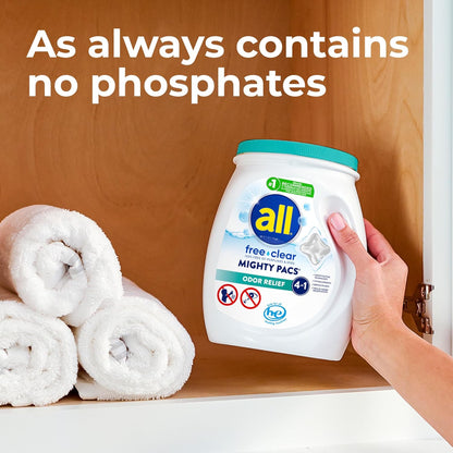 All_Mighty_Pacs_Laundry_Detergent_Free_Clear_Odor_Relief,_Tub,_56_Count