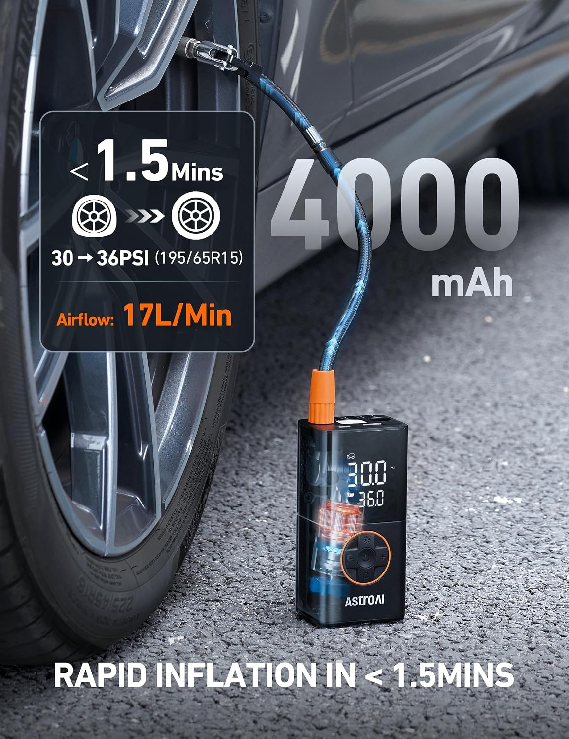 AstroAI_L7_Tire_Inflator_Portable_Air_Compressor,150_PSI_Cordless_Mini_Air_Bike_Auto_Shut-Off_Pump_with_Digital_Display_Pressure_Gauge,_Fast_Inflation_&_LED_Light_for_Car_Tires,Motorcycles,Bikes,Balls