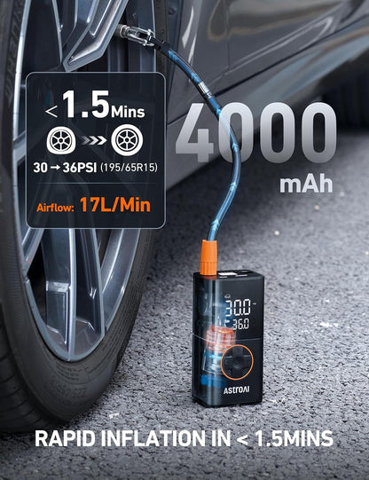 AstroAI_L7_Tire_Inflator_Portable_Air_Compressor,150_PSI_Cordless_Mini_Air_Bike_Auto_Shut-Off_Pump_with_Digital_Display_Pressure_Gauge,_Fast_Inflation_&_LED_Light_for_Car_Tires,Motorcycles,Bikes,Balls